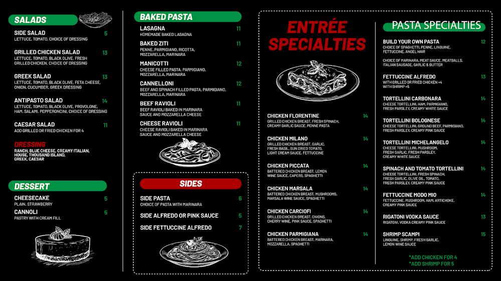 Little Brothers Pizza Side Pasta